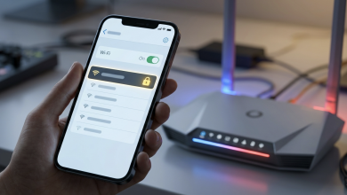 واجهة إعدادات راوتر فودافون VDSL على شاشة هاتف ذكي