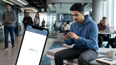 واجهة تطبيق تليجرام تظهر رسالة يتم الاتصال Connecting