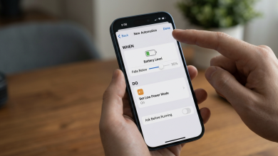 خطوات تفعيل وضع الطاقة المنخفضة تلقائياً في آيفون عبر Automations