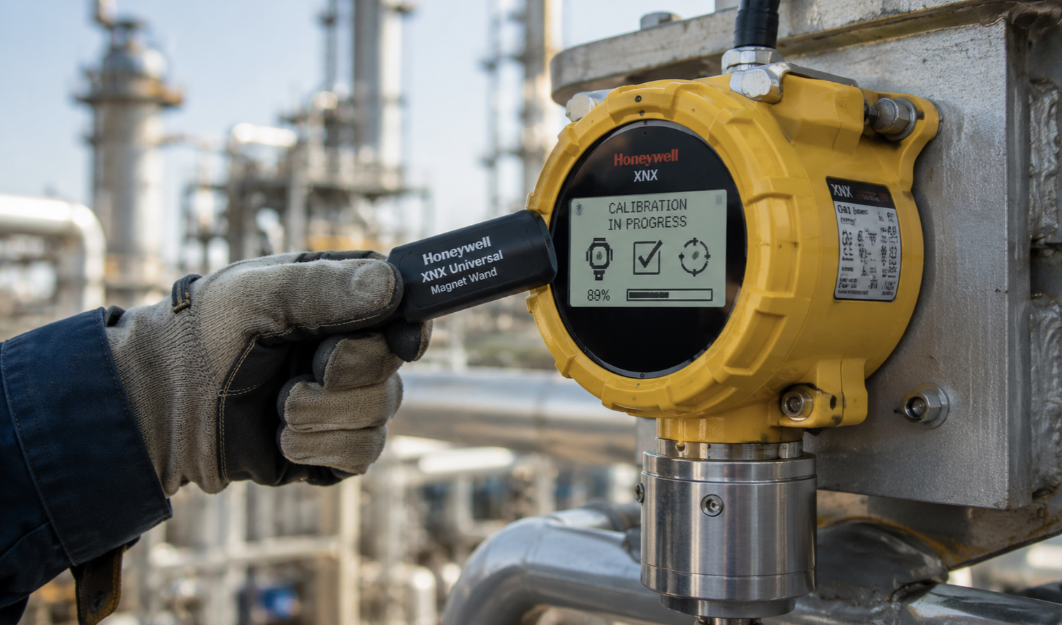 خطوات معايرة كاشف الغاز Honeywell XNX