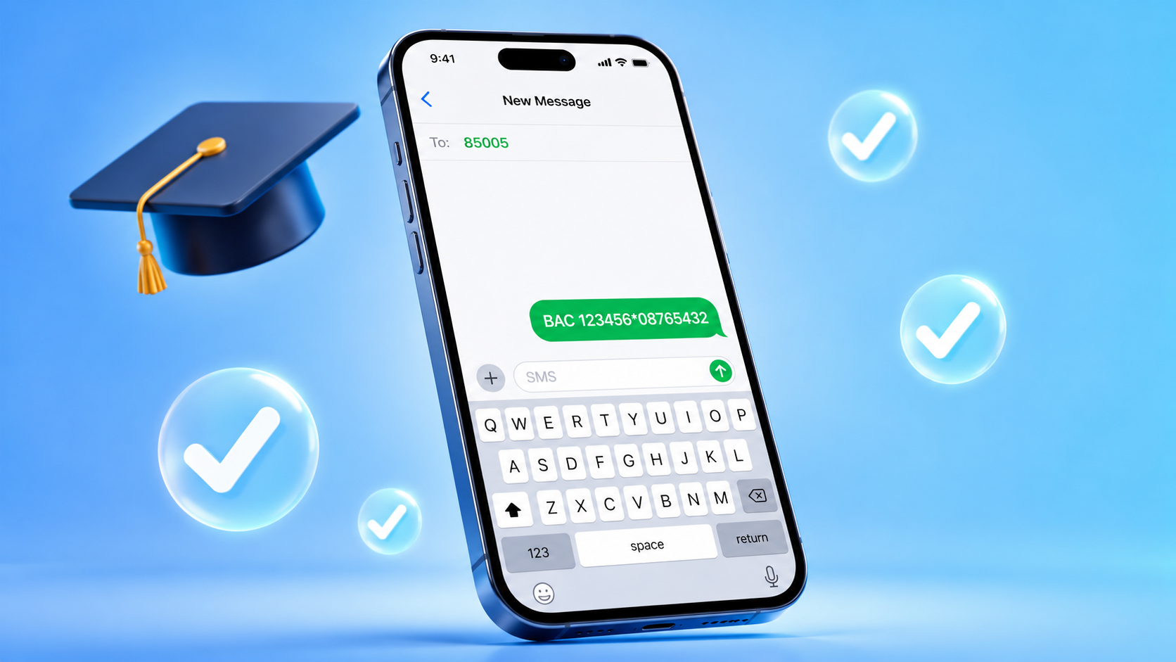 خطوات إرسال رسالة الباكالوريا SMS